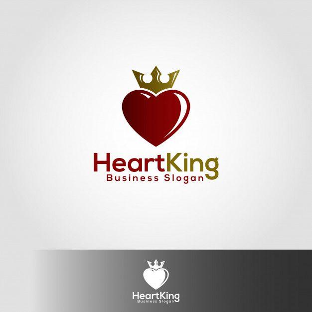 Conqueror Logo - Heart king of hearts logo Vector