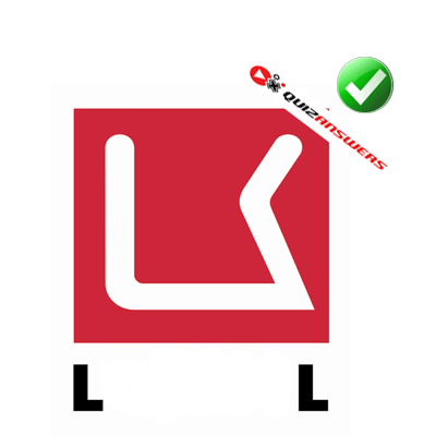 Red and White with a Name and the Square Logo - Red square Logos