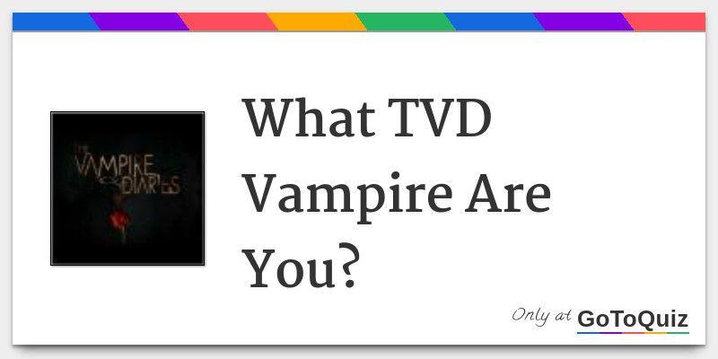 TVD Logo - What TVD Vampire Are You?