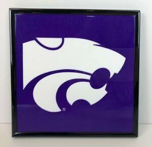 Powercat Logo - Details About K State Wildcats Framed Power Cat Logo Picture 6 X 6 NCAA Licensed NEW