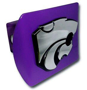 Powercat Logo - kansas state powercat logo metal purple chrome trailer hitch cover ...