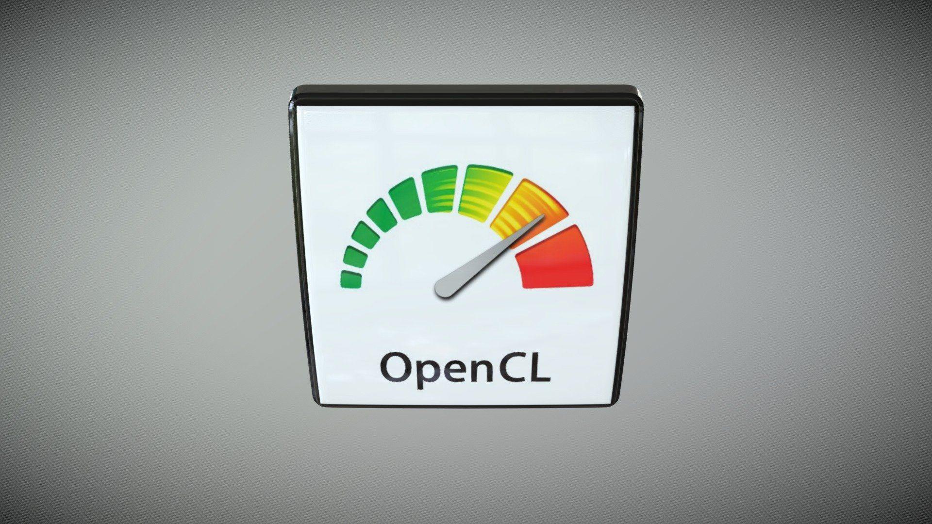 OpenCL Logo - OpenCL Logo Free 3D model