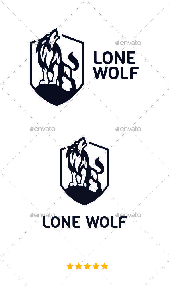 Lone Logo - Lone Wolf Logo Templates. Animal Logo Template Design