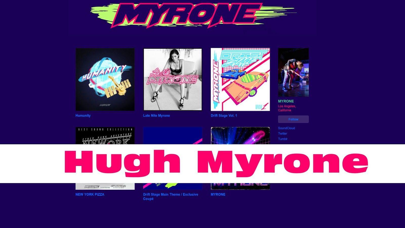 Myrone Logo - Hugh Myrone: Humanity - new album guitar shred synth synthwave from ...