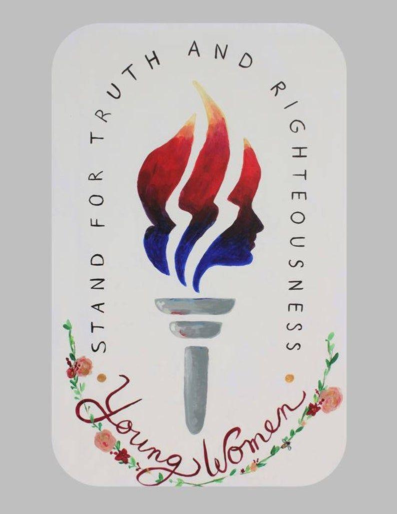 Torch Logo - Young Women Torch Logo **Digital File** Stand for Truth and Righteousness  Floral New Beginnings Young Women in Excellence LDS