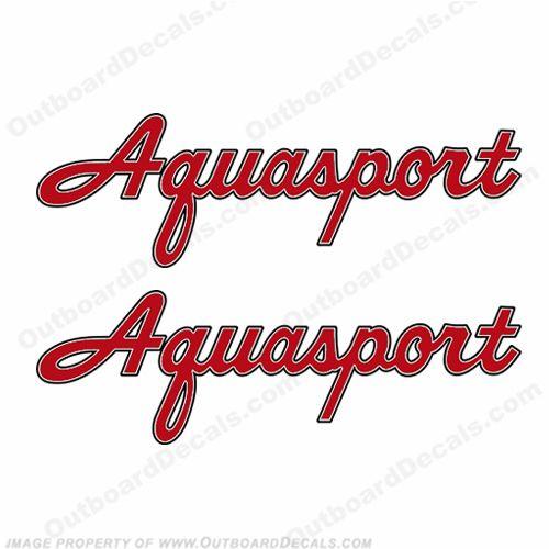 Aquasport Logo - Classic Aquasport Boat Decals (Set of 2) - Any Color