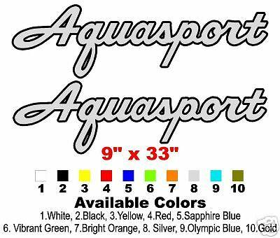 Aquasport Logo - AQUASPORT BOAT LOGO Decals 36x19 - $96.00