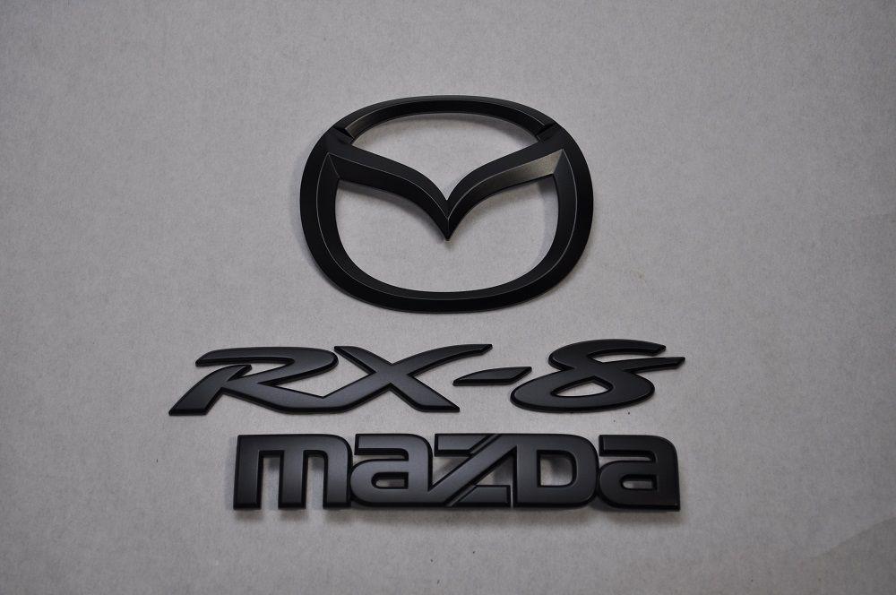 RX-8 Logo - ◆ ◆ SE3P RX-8 mat black emblem (matte finish)-rear 3-piece SET