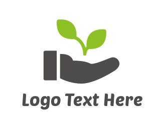 Ecology Logo - Hand & Ecology Logo