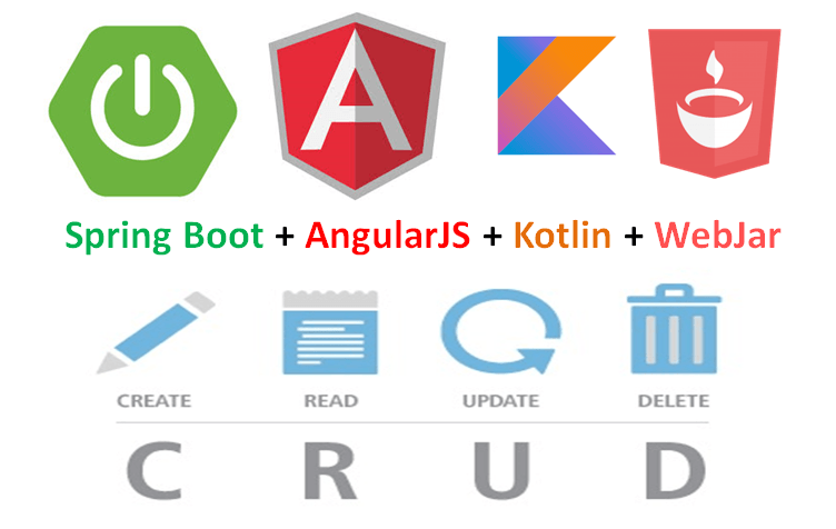 Crud Logo - Spring Boot + Kotlin + AngularJS + WebJar CRUD Example Part 3 Tell