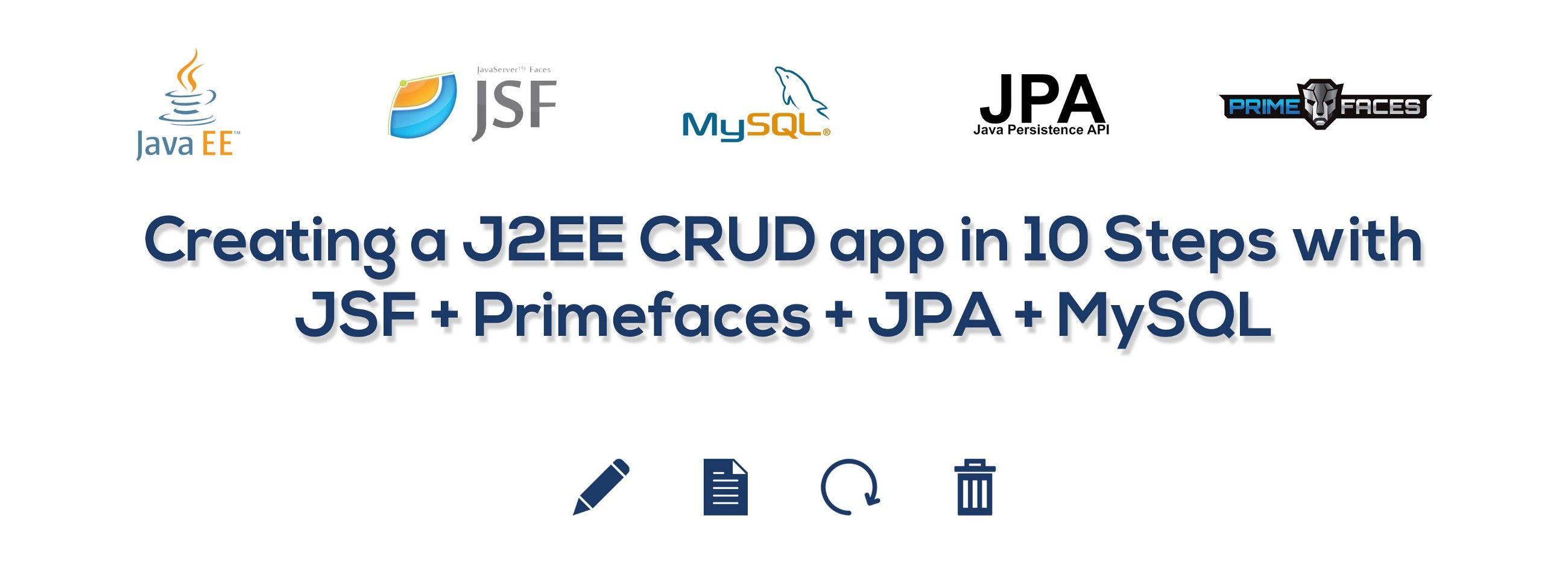 Crud Logo - Creating a J2EE CRUD app in 10 Steps with JSF + Primefaces + JPA + ...