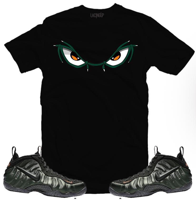 Foamposite Logo - NIKE FOAMPOSITE PRO SEQUOIA LACING UP LOGO BLACK TEE-LACING UP