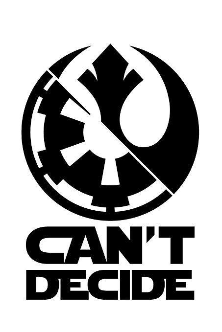 Sith Logo - BAMFdecals Can't Decide Star Wars Dark Side Sith Jedi Imperial Republic  Logo Die-Cut Vinyl Decal Sticker - Medium - Black