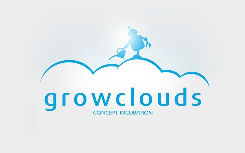 Clouds Logo - Grow Clouds Logo Design