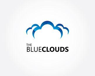 Clouds Logo - blue clouds Designed
