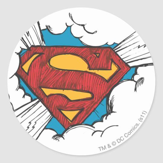 Clouds Logo - Superman S-Shield | Within Clouds Logo Classic Round Sticker
