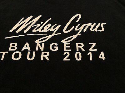 Bangerz Logo - MILEY CYRUS 2014 Bangerz Concert Tour Band Logo Local Crew Black T-Shirt XL