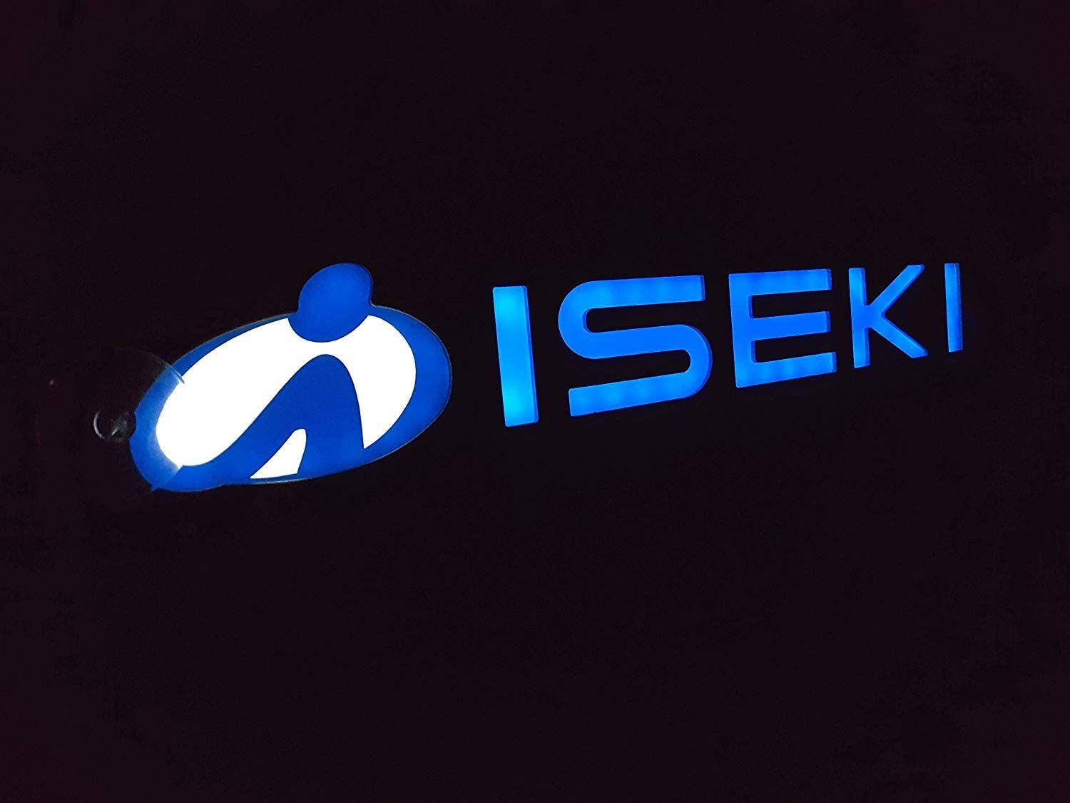 Iseki Logo - 3D 12V LED Light Neon Plate for ISEKI Tractor Driver Blue Sign Table ...