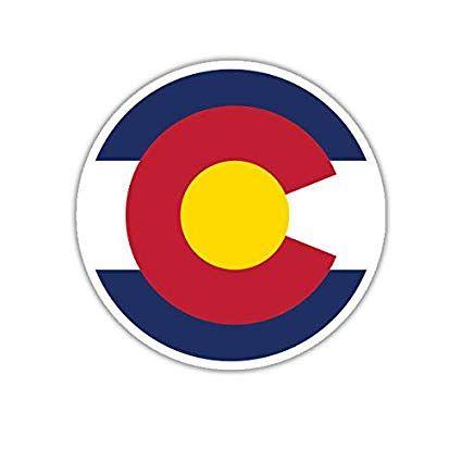 Colorad Logo - Morgan Graphics Colorado C Logo Round Flag Sticker Die