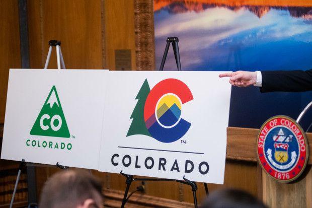 Colorad Logo - Gov. Jared Polis unveils new Colorado logo with tree, C from state