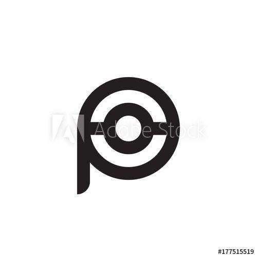 PO Logo - Initial letter po, op, o inside p, linked line circle shape logo ...