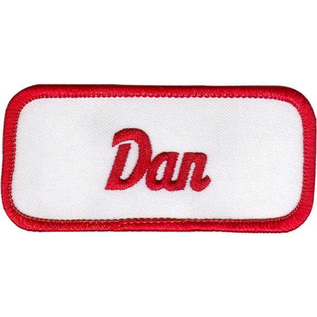 Red and White with a Name and the Square Logo - Dan Patch (Red and White) - Female - Name Patches
