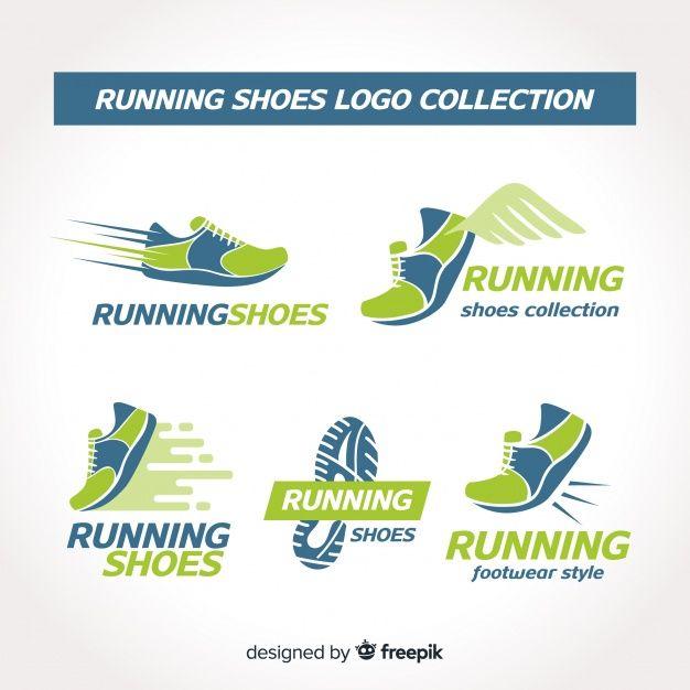 Running Logo - Running shoe logo collection Vector