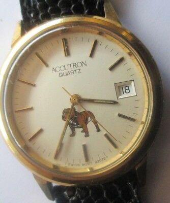 Accutron Logo - VINTAGE ACCUTRON BY Bulova Watch. MACK TRUCK LOGO,GP, Date Lizard NEEDS a  CROWN.