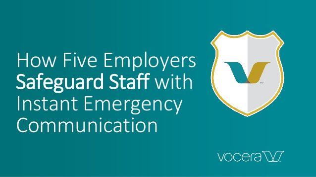 Vocera Logo - How 5 Employers Safeguard Staff with Instant Emergency Communication