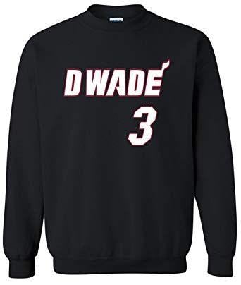 D-Wade Logo - The Tune Guys Black Miami Wade D Wade Logo Crewneck Sweatshirt at