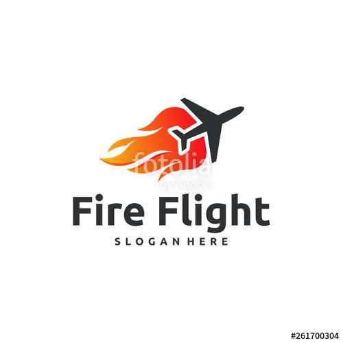 Fireflight Logo - Travel logo template, Fire Flight logo designs concept vector