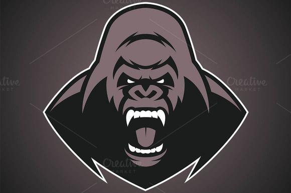 Gorrila Logo - Angry gorilla logo Illustrations on Creative Market. Football