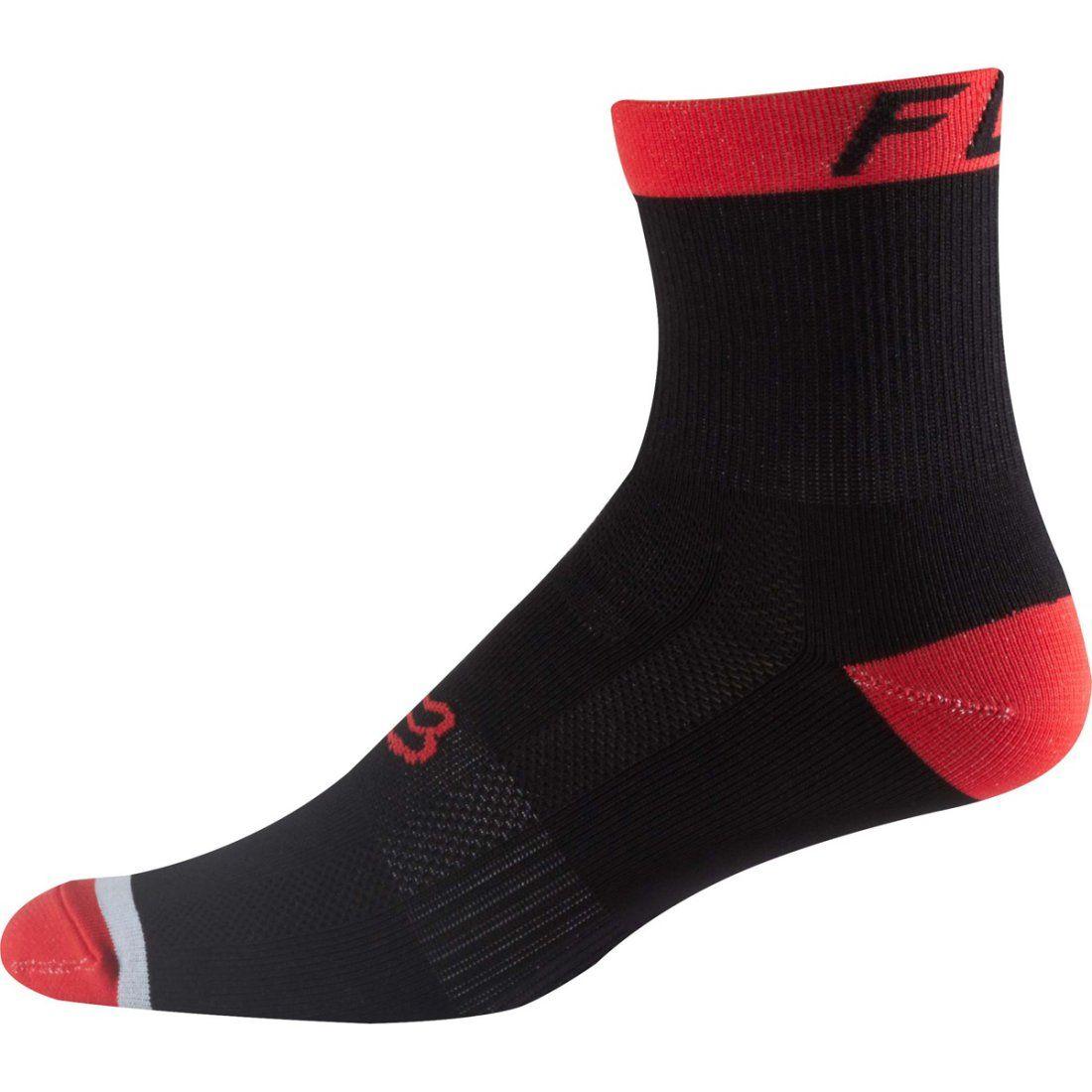 Motocard Logo - FOX 6” Logo Trail Flame Red Socks