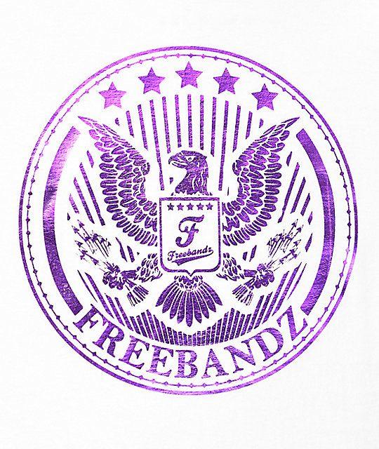 Freebandz Logo - Freebandz Purple Emblem White T Shirt