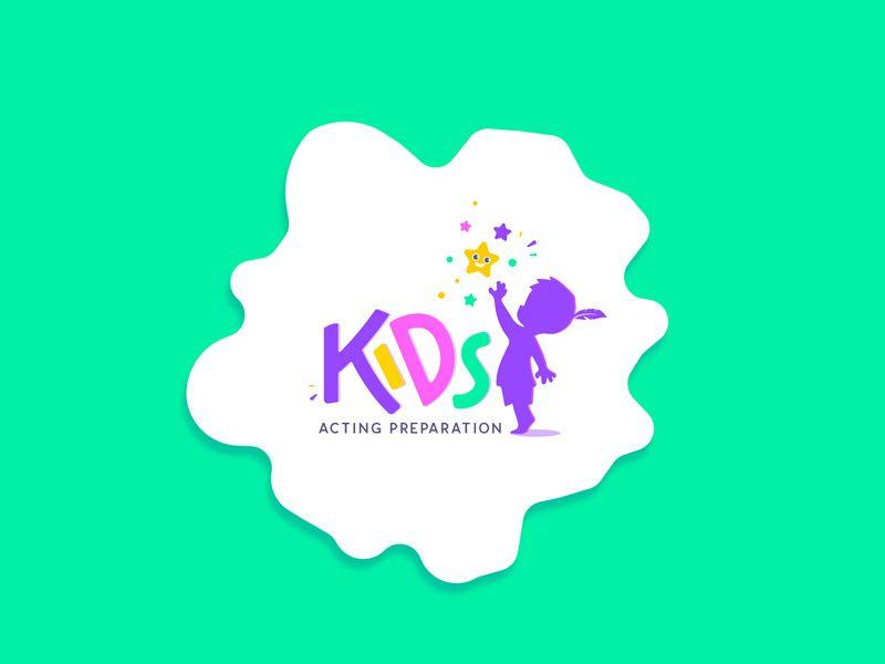 Acting Logo - Kids Acting Preparation Logo Design - Opt 1 by NEWFLIX on Dribbble