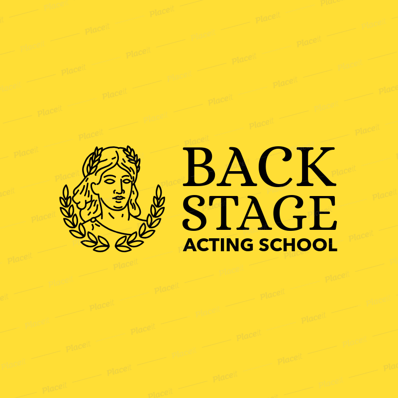 Acting Logo - Online Logo Maker for Acting Schools with Theatre Icon 1301d