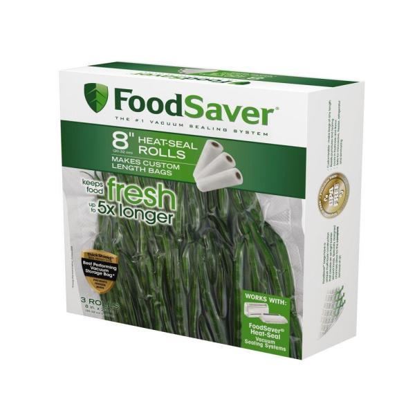 FoodSaver Logo - 8 in. x 20 ft. Vacuum Sealer Roll (Set of 3)