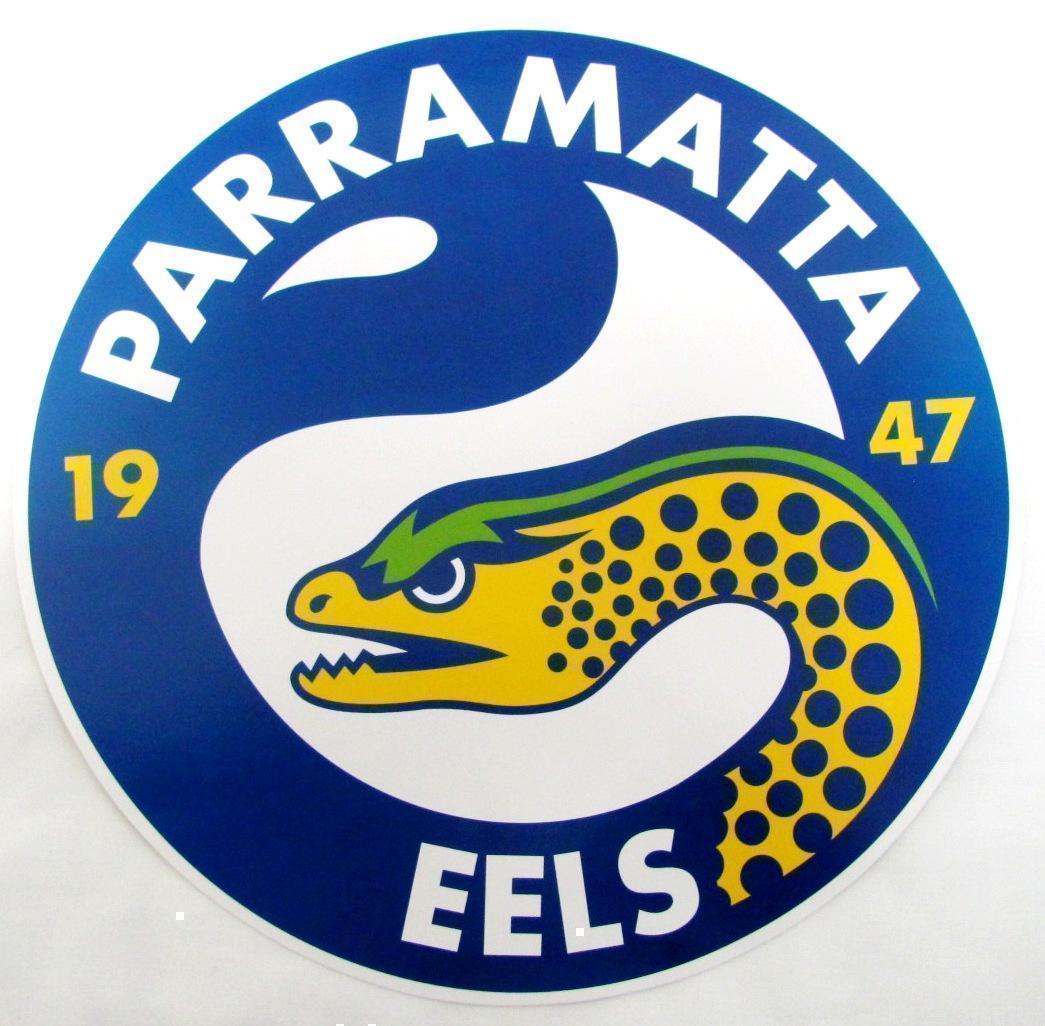 Eels Logo - Parramatta Eels NRL Club Logo Large Pre-Cut Car Spot Sticker Decal ...