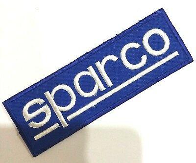 Sparco Logo - SPARCO Blue Logo Car Embroidered patch Iron on Sew Applique Jacket Badge
