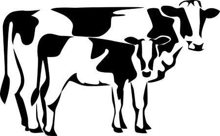 Calf Logo - Cow With Calf Logo: Royalty Free Vector Graphics