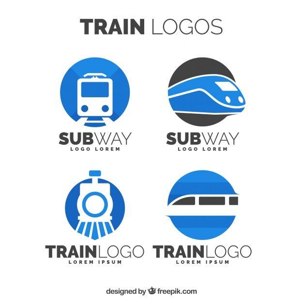 Train Logo - Pack of train logos Vector | Free Download