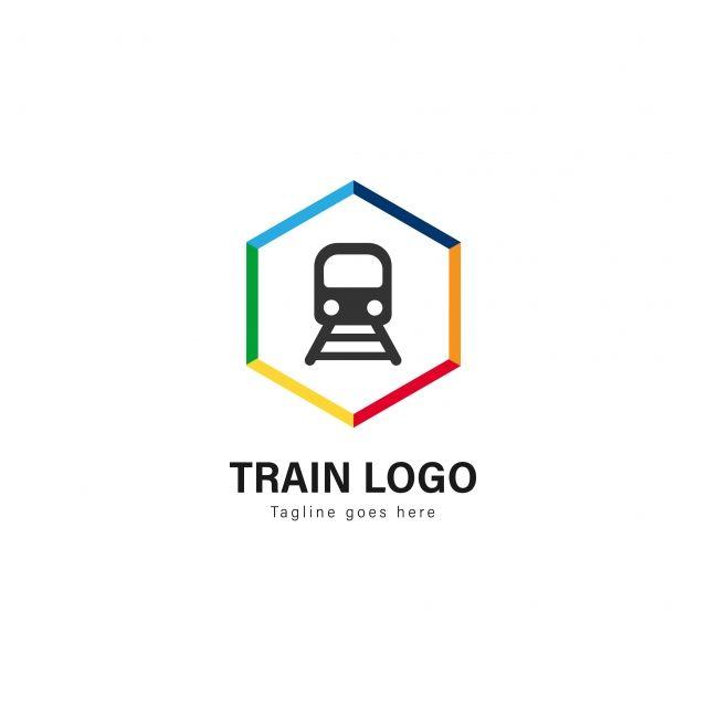 Train Logo - train logo template design train logo with modern frame Template
