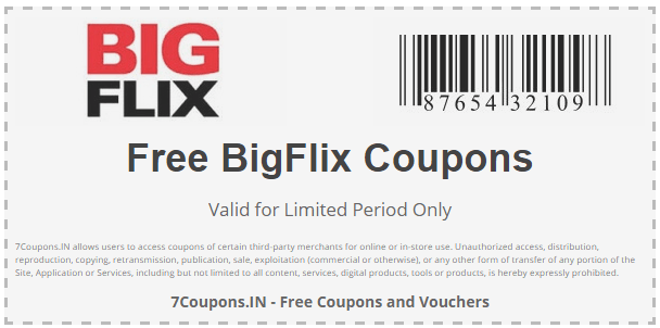 BIGFlix Logo - Bigflix Coupons and Offers for July 2019 | 7Coupons.IN