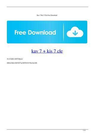 KAV Logo - Kav 7 + Kis 7 Cle Free Download by inretili - issuu