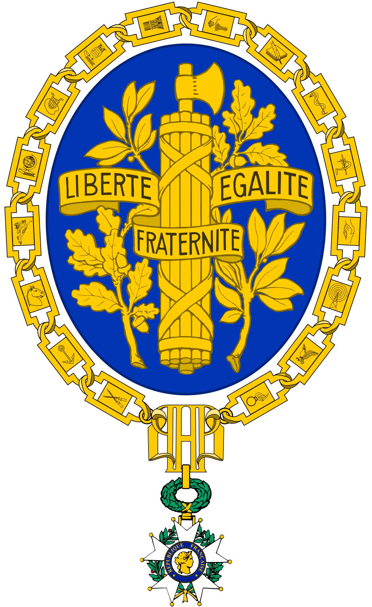 Wikipedia.org Logo - National emblem of France