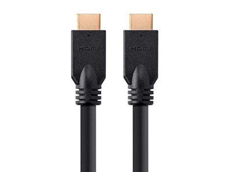 HDMI Logo - Monoprice High Speed HDMI Cable - 50 Feet - Black | No Logo, 1080p @ 60Hz,  10.2Gbps, 24AWG, CL2 - Commercial Series