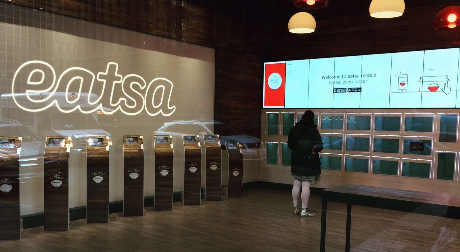 Eatsa Logo - Fast food re-imagined? Robots aim to please at Eatsa