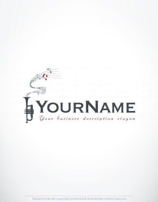 Trumpet Logo - Exclusive Design: Notes & Trumpet Logo + Compatible FREE Business Card