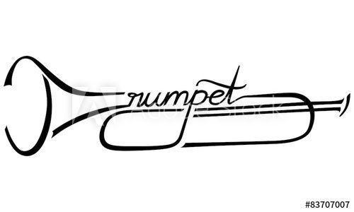 Trumpet Logo - The Trumpet Logo als Logotype this stock vector