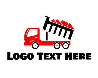 Garbage Logo - Red Dump Truck Logo